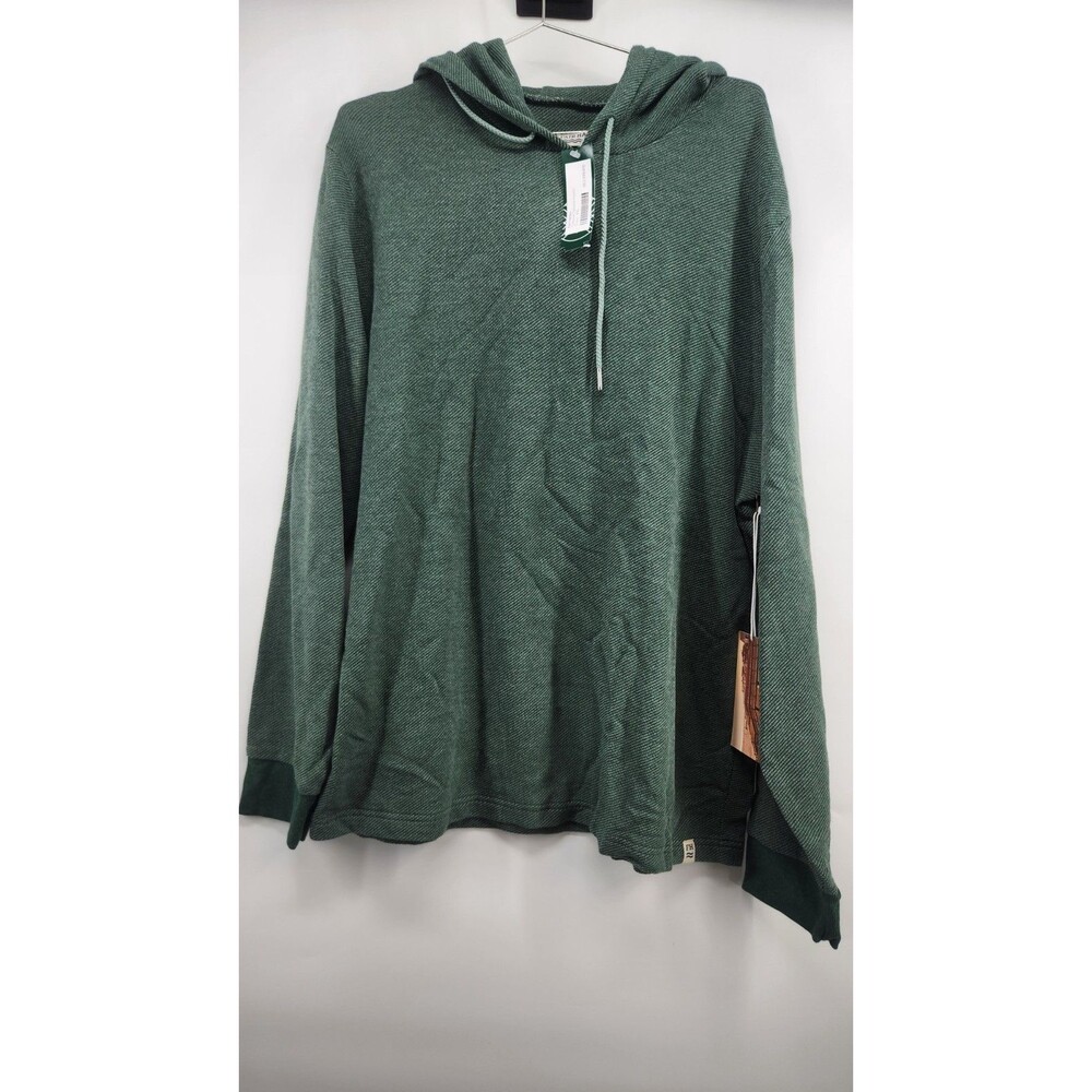 Fair‎ Harbor Men's Size XXL Green Textured Tailwind Hoodie Sweatshirt